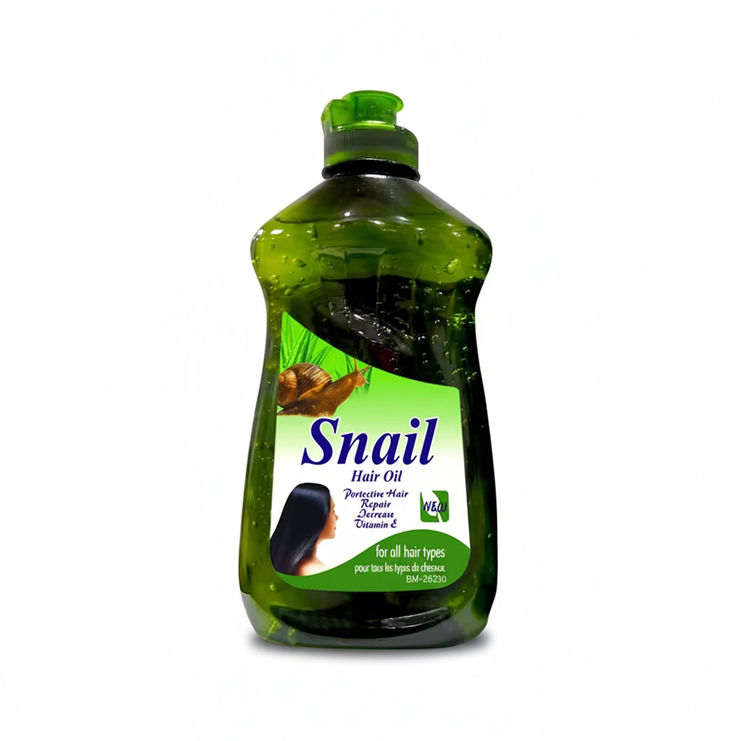 زيت شعر الحلزون مع خلاصة الصبار ومخاط الحلزون
